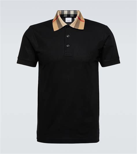 burberry men polo shirt black replica|burberry men's polo outlet.